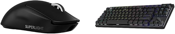 Logitech G Pro X Superlight 2 Lightspeed Wireless Gaming Mouse + G Pro X TKL Lightspeed Wireless Gaming Keyboard (Linear) Bundle - Black
