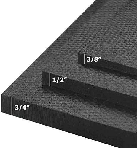 American Floor Tiles - Heavy Duty Stall Tiles - Stable/Horse Tiles - Thick, Durable Rubber Flooring Solid Black 14' x 14' Set 1/2" Thick (49 Tiles Total)