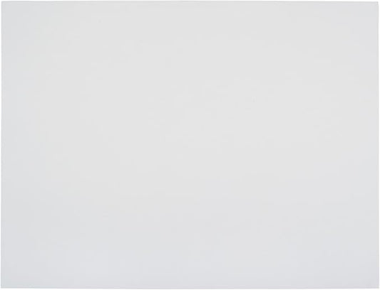 School Smart Railroad Poster Board Paper, 22 x 28 Inches, 4-Ply, White, Pack of 25