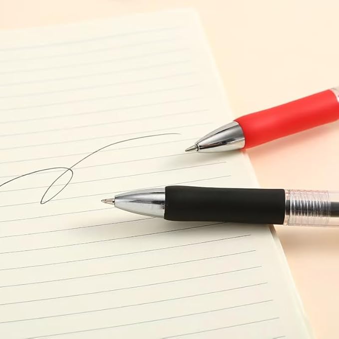 30PCS Retractable Gel Pens for Journaling, 0.5mm Ink Pens for School Office Suppliers, Fine Point Smooth Writing Pens. (Red)