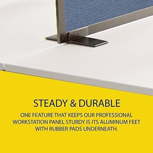OBEX Acoustical Free Standing Privacy Screen, Cubicle Accessories Desk Privacy Panel, Desk Dividers for Office, Office Furniture Partitions Portable Sound Proof Dividers, 18" x 30", Twilight