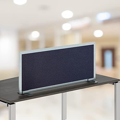 OBEX Acoustical Free Standing Privacy Screen, Cubicle Accessories Desk Privacy Panel, Desk Dividers for Office, Office Furniture Partitions Portable Sound Proof Dividers, 24" x 36", Slate