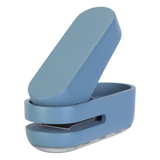 Knamoda Mini Small Hole Puncher Blue Color, 10 Sheet Paper Hole Puncher Capacity Single Hole Puncher for Office Use Or Gift for Students (Blue)