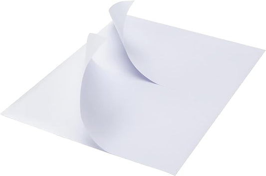 MFLABEL Half Sheet Labels with Self Adhesive, 8.5 x 11 Inches Packaging Labels, Address Labels, Shipping Labels for Laser & Inkjet Printers, 100 Count(50 Sheets)