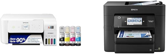 Epson EcoTank ET-2800 Wireless Color All-in-One Cartridge-Free Supertank Printer & Workforce Pro WF-4830 Wireless All-in-One Printer with Auto 2-Sided Print