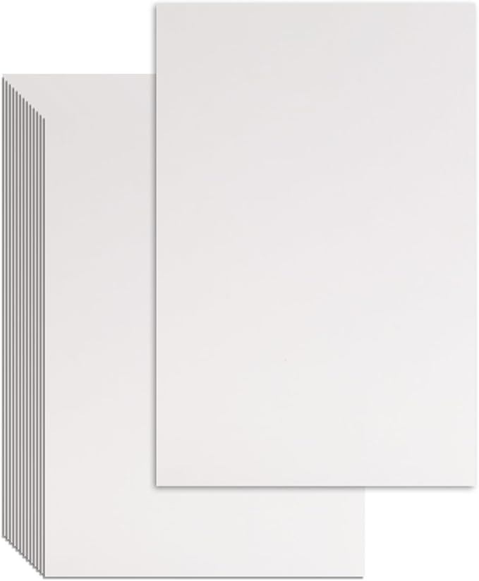 25 Pcs Book Board, Binder Board, Cover Board, Heavy Duty Chipboard for Book Binding, DIY Cardboard (White, 5.5 x 8.5 Inch 80PT)