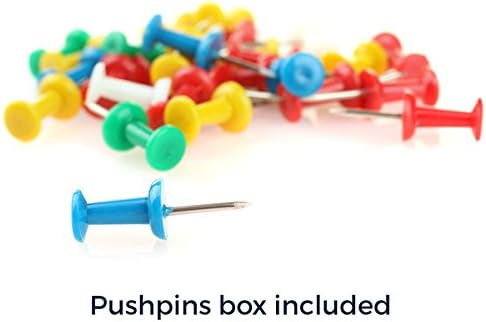 PinPix 28x12 Inch Cork Bulletin Board. This Decorative Framed Pin Board Comes with Honey Pastel Design and a Satin Black Frame. Ideal for Home Office Decor or Message Board (PinPix-1810)