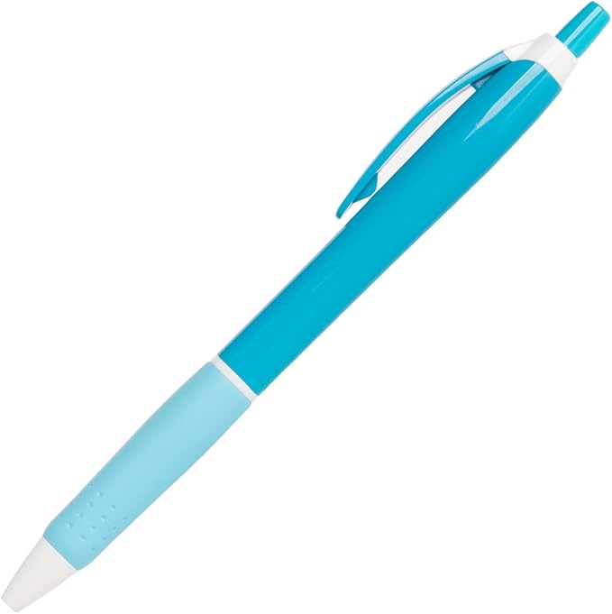 Simply Genius 100 Pack Office Pens, Retractable Ballpoint Pens in Black Ink, Ideal for Schools, Notebooks, Journals (Assorted Colors, 100pcs)