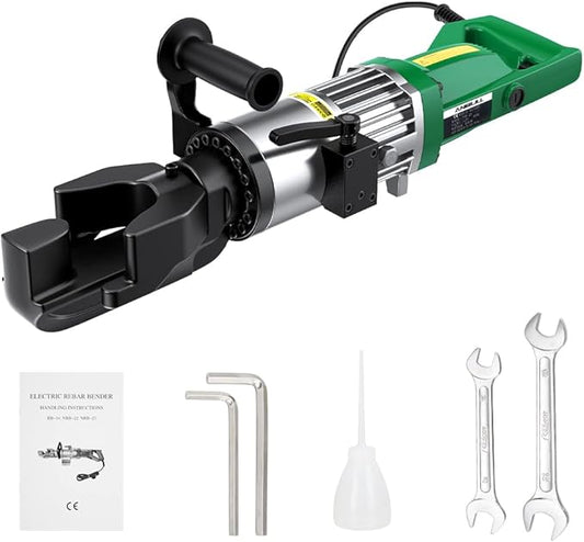 Anbull 1100W Electric Rebar Bender,Hydraulic Rebar Bending Machine Bending up to 3/4 Inch #6 20mm Rebar, Rebar Bending Angle 0-100 Degrees