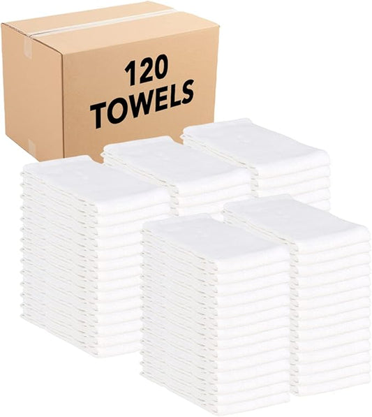 Arkwright Surgical Huck Towels - (Bulk Case of 120) Lint Free & Highly Absorbent Pre-Treated Cotton Cleaning Cloths, Perfect for Medical, Auto Detailing, Window, and Shop, 16 x 26 in, White