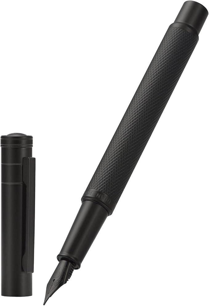 Asvine Black Forest Fountain Pen Fine Nib, Ink Cartridge Not Included, Classic Design with Converter and Metal Pen Case Set