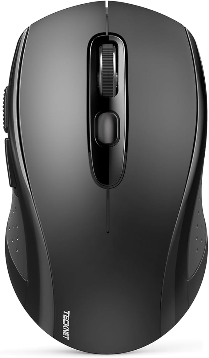TECKNET Wireless Bluetooth Mouse for MacBook, 2-in-1 Bluetooth Mice for Laptop (BT 5.0+2.4G USB) (NOT Silent)