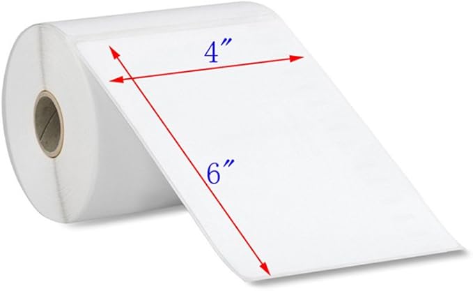 MFLABEL® 2 Rolls of 450 Labels 4x6 Direct Thermal Shipping Labels for Zebra 2844 ZP-450 ZP-500 ZP-505