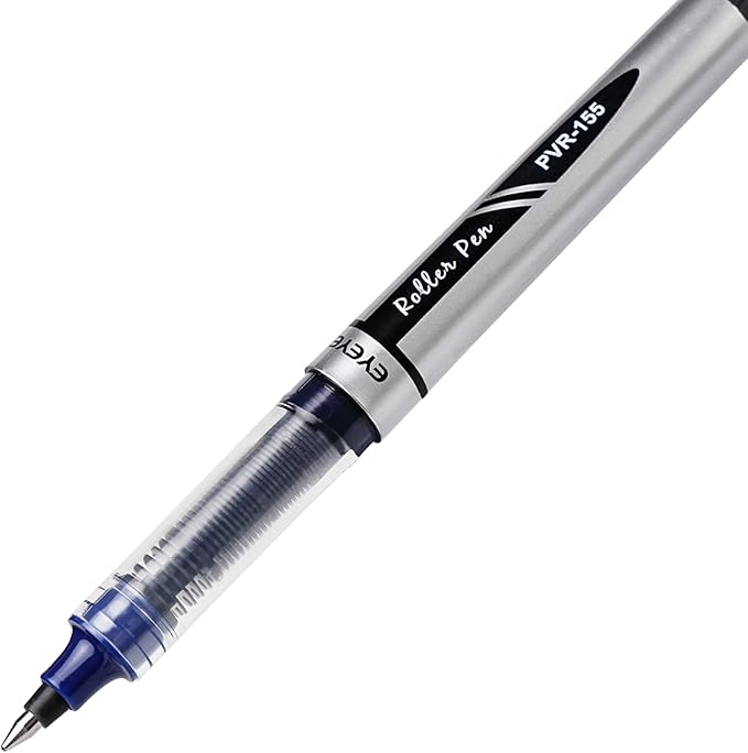 EYEYE Blue Rollerball Pens 0.7mm, 25 Pack Liquid Ink Roller Ball Pen Medium Point Quick Dry, Blue Ink Pens Fine Point Smooth Writing Pen for Journaling, Note Taking, Office, School Supplies