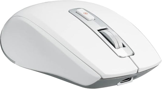 TMICE Wireless Bluetooth Mouse, Dual-Mode, 500mAh Battery, 5 DPI Adjustment, 10M Working Distance, White
