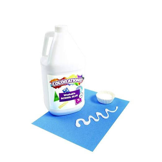 Colorations White School Glue, 1 Gallon, Washable, Non Toxic, Kids Glue, Classroom Supplies, Art Supplies, Crafting, Glue for Children, Collaging, Arts & Crafts (Item # LCWG)