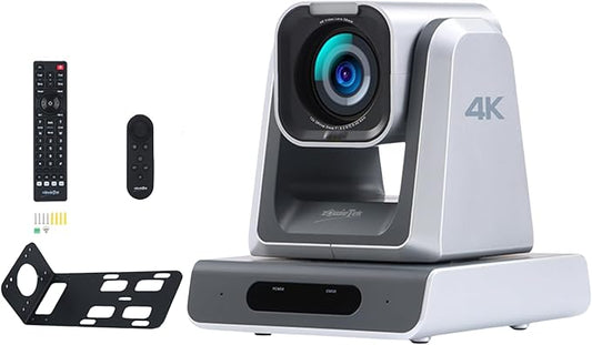 4K Native NDI|HX3(Certified) PTZ Camera PoE, 18X Optical Zoom, Simultaneous HDMI & SDI outputs, RTSP/RTMP(s)/SRT, Standalone IP Live Streaming to YouTube, Twitch for Meeting, Church, Event, Teaching