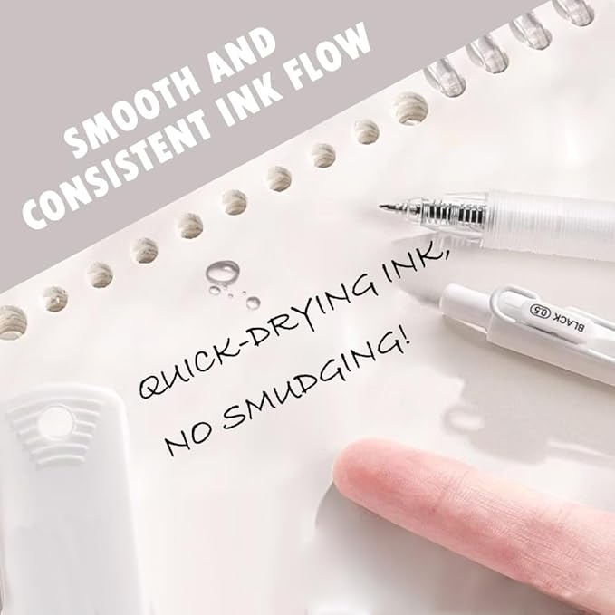 HVOMO Stationery Set,1 large-capacity pencil case,5 quick-drying pens,50 waterproof stickers,2 sticky note pads(200 sheets),1 set of 10-color index labels (200 sheets),Student stationery gift (Blue)