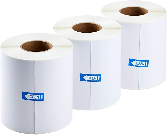 Karat [4x6 - Rolls] Direct Thermal Shipping Label Rolls – Compatible with Rollo and Zebra Printers (90 Labels/Roll) (300 Labels per roll, 4"x6")