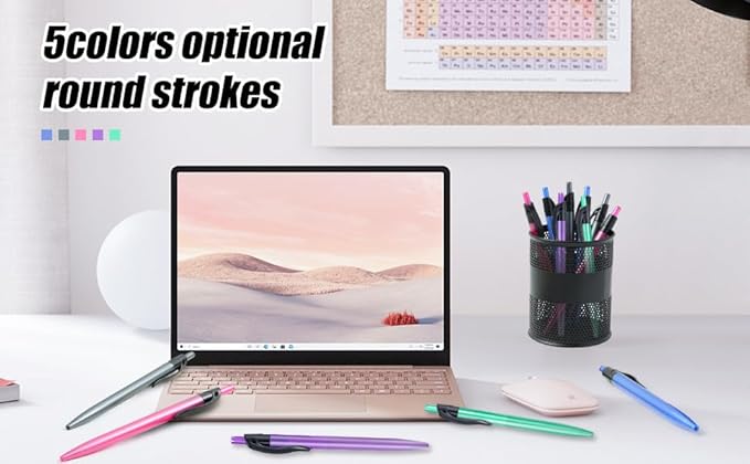 Yuxingrong Retractable Black Ballpoint Pen for Smooth Writing 1.0mm Medium Pack of 50, click pens with comfort grip, Idea for Journaling, Planner, Note Taking