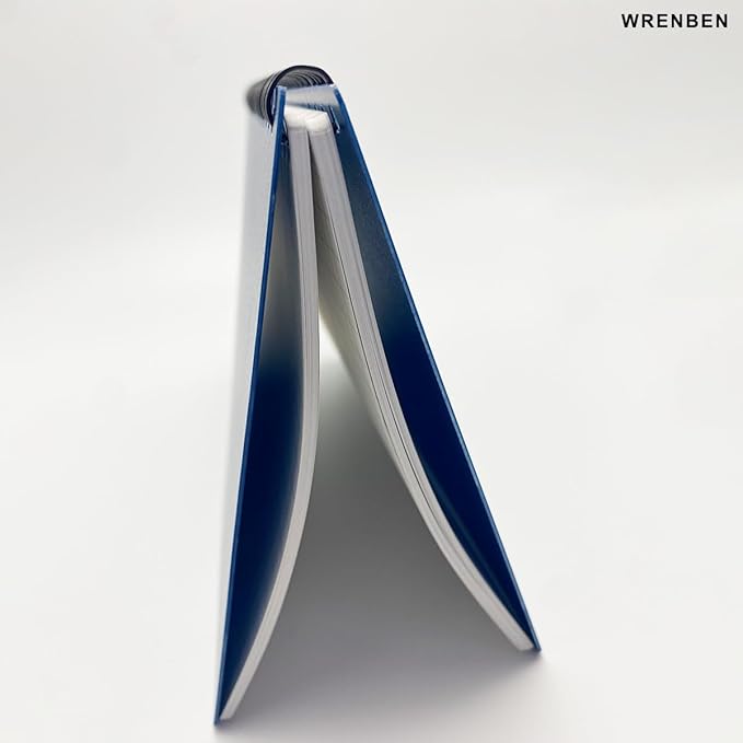 2PCS Waterproof Spiral Notebooks with Stone Paper and PVC Cover, Graph Pattern 100 Pages, 4.8"x7" Medium Size All-Weather Notepad for Outdoor Camping (4.8"x7", Black)