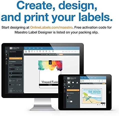 4 x 3 Rectangle Mailing Labels - Permanent, White Matte - Shipping, Wine, Product - Pack of 3,000-500 Sheets - Inkjet/Laser Printers - Online Labels