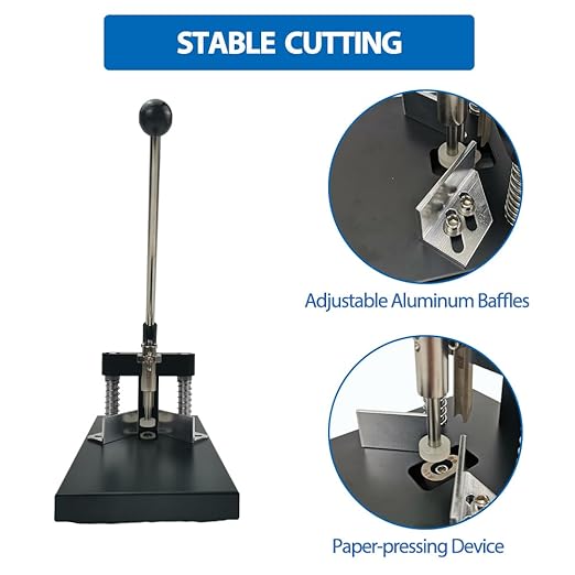 Corner Rounder Paper Punch Cutter,Heavy Duty 30mm/1.2” Thickness Round Corner Punch Commercial Card Cutter with R6mm R10mm Cutting Dies for Office Business