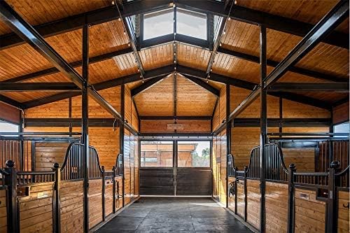 American Floor Mats - Heavy Duty Stall Tiles - Stable/Horse Tiles - Thick, Durable Rubber Flooring Solid Black 12' x 20' Set 3/4" Thick (60 Tiles Total)