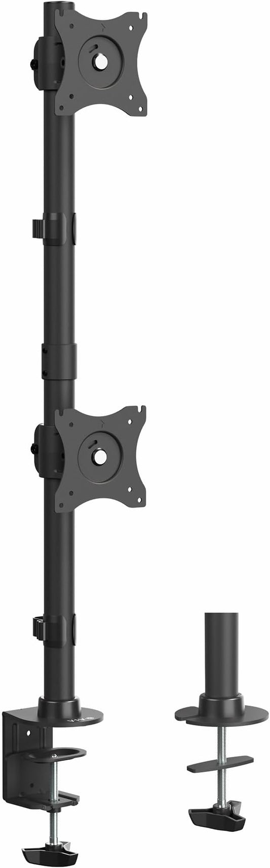 VIVO Dual Monitor Desk Mount Stand with Height Adjustment and VESA Plates for 2 LCD Ultrawide Screens up to 34 inches, Stacked Array, STAND-V002R