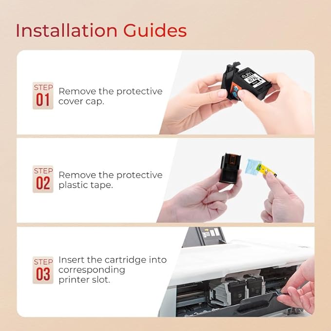 67XL Ink Cartridge (2-Black) Compatible for HP Ink 67 for HP 67XL Black Ink Cartridge High Yield for Deskjet 2700 2700e 2755e 2710e 2720e 4100e 4120e 4155e 4255e Envy 6000 6055e 6420e 6455e Series