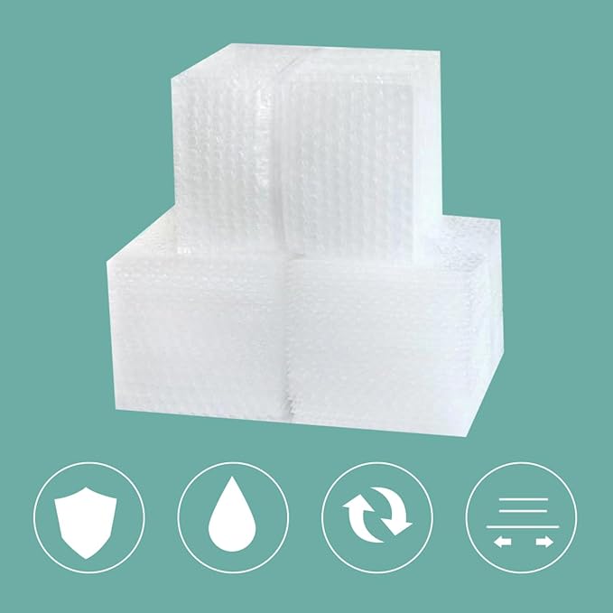 XYH 100 Pcs Bubble Pouches, 6''x8'' Bubble Bag for Packing, Which is Anti-Impact Come with Exquisite Sealing Label Storage Packing and Moving.