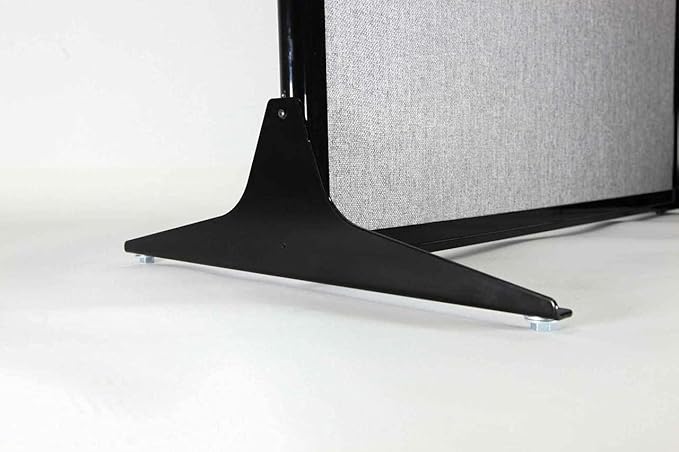 Versare Workstation Partition | Portable Wall Divider | Modern Office Cubicle | Free Standing Privacy Screen | Flexible Work Space | 33" x 70" W/Window, Powder Blue Fabric Panels