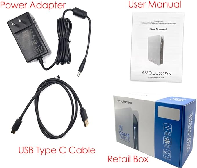 Avolusion PRO-T5 Series USB 3.0 External Hard Drive for WindowsOS Desktop PC/Laptop (White) (12TB) (Renewed)