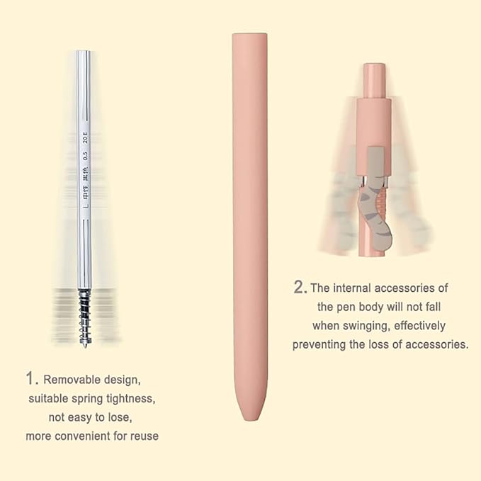 4PCS Cute Cat Retractable Gel Pens Set, Quick Dry Black Ink Fine Point Roller Ball Gel Ink Pen for Smooth Writing (Morandi Color)