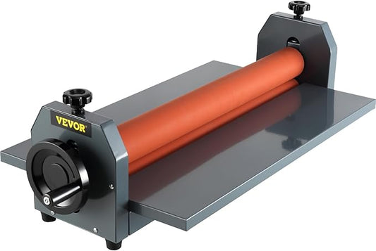 VEVOR Manual Cold Roll Laminator Commercial Professional 25 Inch 1.18" Thickness Foldable Roll Laminating Machine Vinyl Photo Film Mounting Laminator for Uses 25"Max Film Width