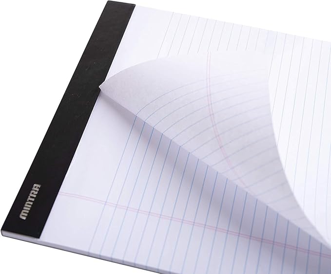 Mintra Office Legal Pads (Double Pad 3pk (White), 8.5in x 11in (Narrow Ruled))