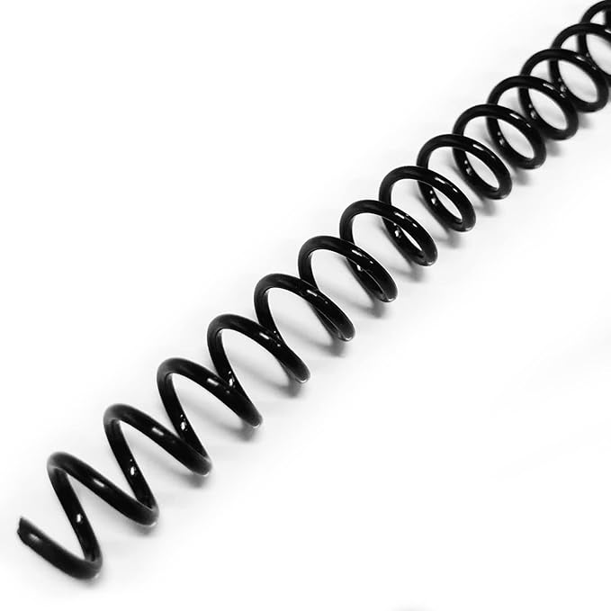 Binditek 200 Pack Plastic Spiral Binding Coils, 8mm(5/16"), 40 Sheet Capacity, 4:1 Pitch, Black, 48Loops, for Letter Size, for Students and Coworkers