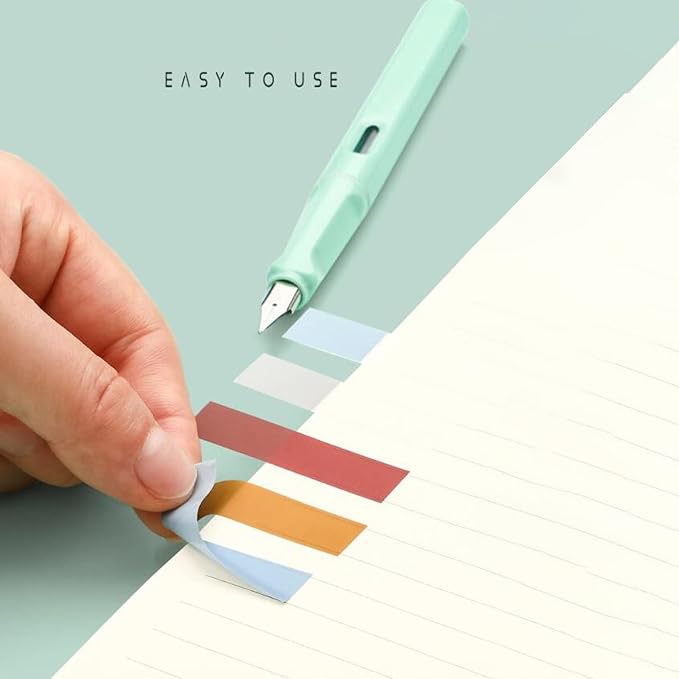 ELII 1200pcs Sticky Tabs Page Markers,Morandi Sticky Note Tabs Colored Writable and Repositionable Book Flags Tabs Strip Index Tabs,Page Tabs