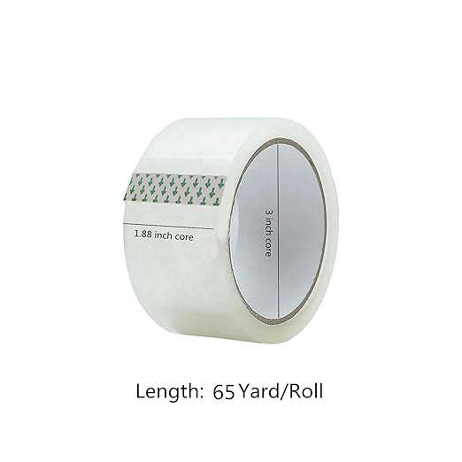 Clear Packing Tape (48 Rolls), Heavy Duty Packaging Tape for Shipping Packaging Moving Sealing, 2 inches Wide, 65 Yards Per Roll
