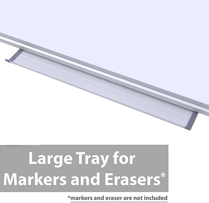 Premium 60"x 48" Magnetic Dry Erase Board with Aluminum Frame | Versatile Wall-Mounted Large Whiteboard with Pen Tray for Enhanced Office and Classroom Presentations & Collaborations