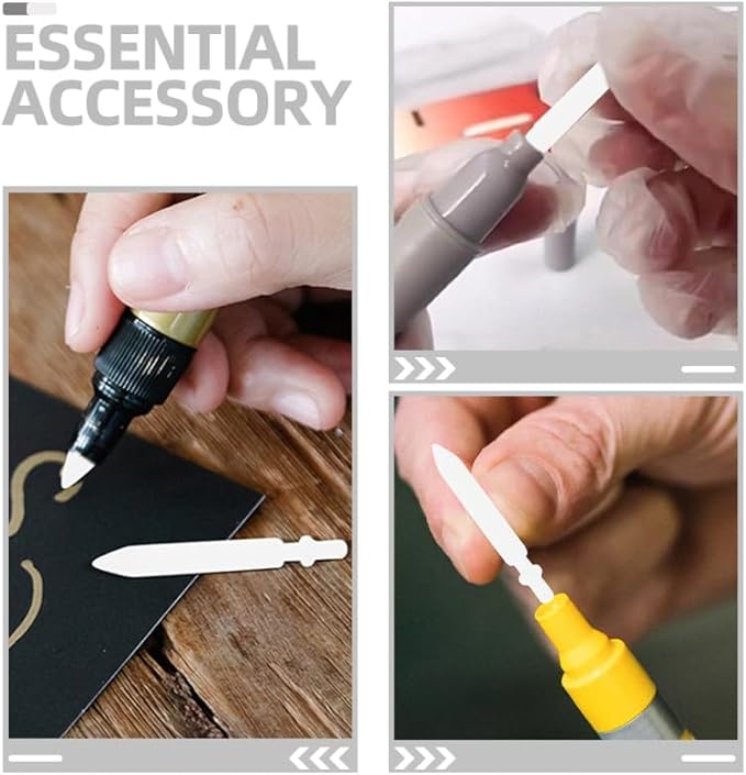 50pcs Acrylic Paint Pen Replacement Nibs 50pcs Markers Pen Tip Refillable Paint Pen Nibs for Paint Markers (0.7mm Pen)