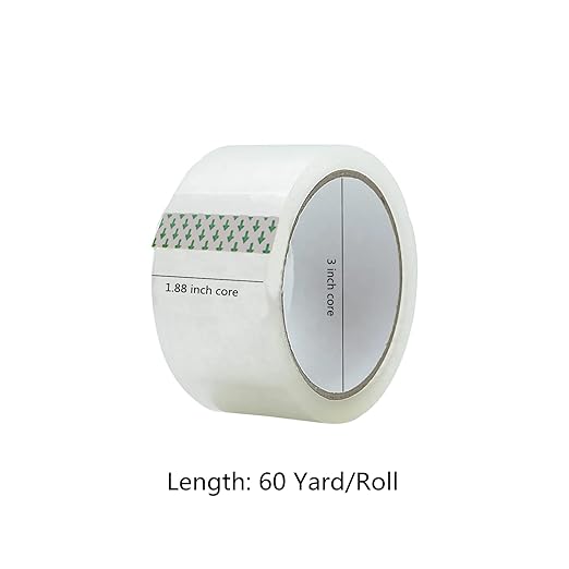 Clear Packing Tape (2 Rolls), Heavy Duty Packaging Tape for Shipping Packaging Moving Sealing, 2 inches Wide, 65 Yards Per Roll
