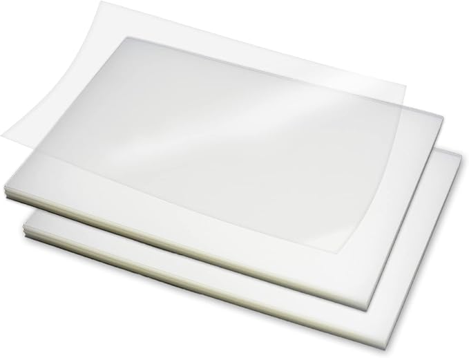 Rayson Clear Binding Cover - 12 mil Polypropylene, 8-1/2 × 11 inches, Durable Un-Punched Plastic Presentation Covers, 50-Pack (PP350C)