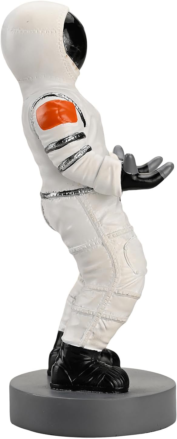 Astronaut Mobile Phone & Pen Holder, Device Stand, Desk Organizer Decorative Pencil Holder (White&Black)