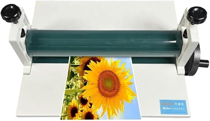 14'' Manual Cold Roll Laminator Laminating Machine Lamination Foldable Long Wings