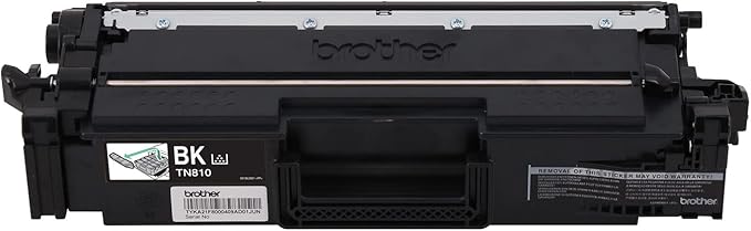 Brother Genuine Standard Yield Toner Cartridge, TN810BK, Replacement Black Toner, Page Yield Up to 9,000 Pages