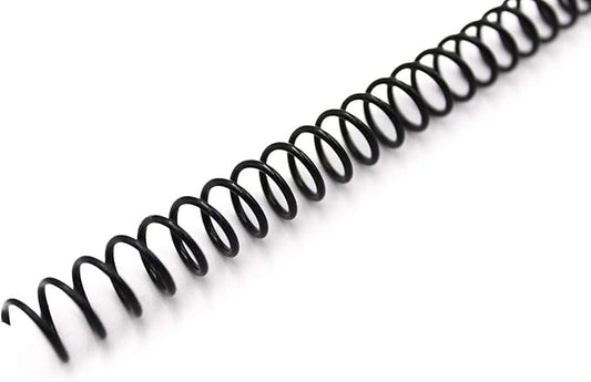 Binditek 200 Pack Plastic Spiral Binding Coils, 10mm(3/8"), 75 Sheet Capacity, 4:1 Pitch, Black, 48Loops, for Letter Size, for Students and Coworkers