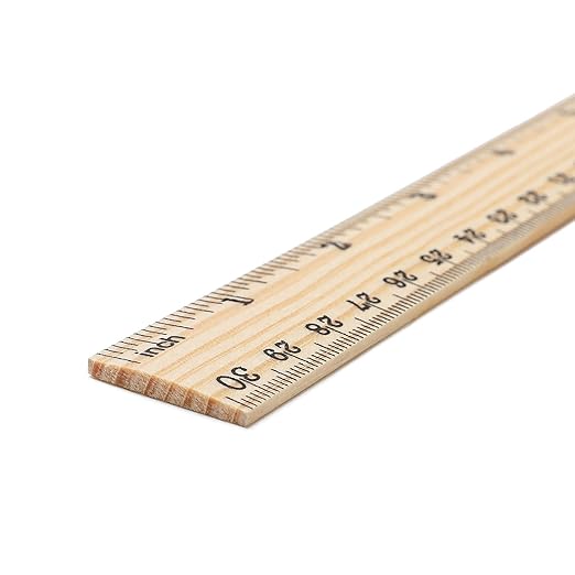 10 Pack Wooden Ruler 12 Inch Rulers Bulk Wood Measuring Ruler Office Ruler 2 Scale