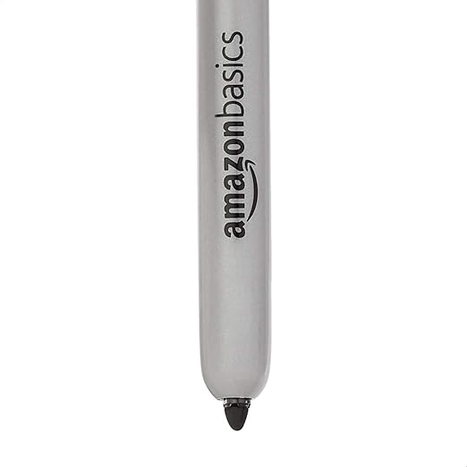 Amazon Basics Retractable Permanent Markers, Versatile Art Supplies for Home, School, and Office Use, 12 Count, Black