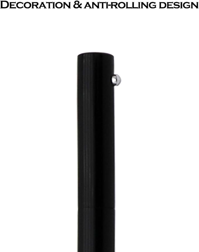 DUNBONG Retractable Metal Gel Pen, 0.5mm Medium Point Ballpoint Pens, Black Gel Ink (Black)